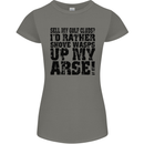 Sell My Golf Clubs? Funny Golfer Golfing Womens Petite Cut T-Shirt Charcoal