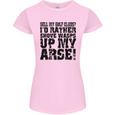 Sell My Golf Clubs? Funny Golfer Golfing Womens Petite Cut T-Shirt Light Pink