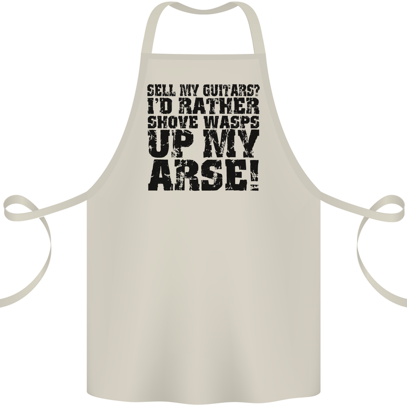 Sell My Guitars? Guitar Guitarist Funny Cotton Apron 100% Organic Natural