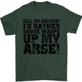 Sell My Guitars? Guitar Guitarist Funny Mens T-Shirt Cotton Gildan Forest Green