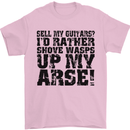 Sell My Guitars? Guitar Guitarist Funny Mens T-Shirt Cotton Gildan Light Pink