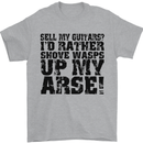 Sell My Guitars? Guitar Guitarist Funny Mens T-Shirt Cotton Gildan Sports Grey