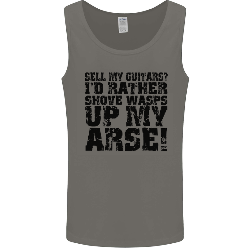 Sell My Guitars? Guitar Guitarist Funny Mens Vest Tank Top Charcoal