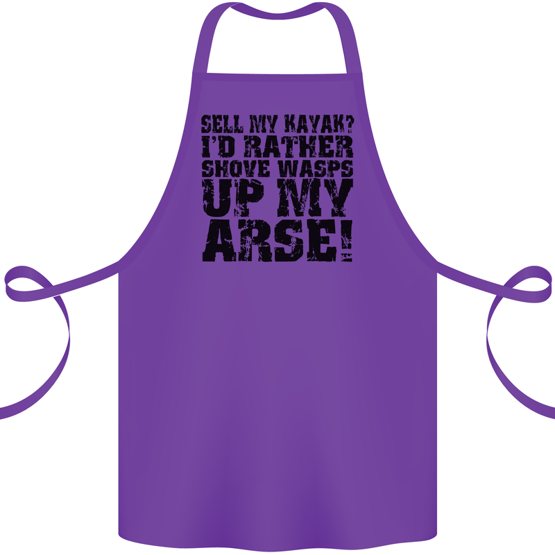 Sell My Kayak? Funny Kayaking Cotton Apron 100% Organic Purple