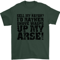Sell My Kayak? Funny Kayaking Mens T-Shirt Cotton Gildan Forest Green