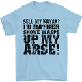 Sell My Kayak? Funny Kayaking Mens T-Shirt Cotton Gildan Light Blue