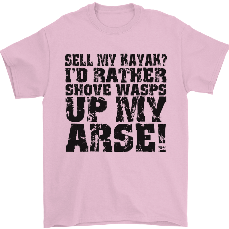 Sell My Kayak? Funny Kayaking Mens T-Shirt Cotton Gildan Light Pink