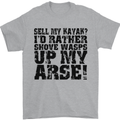 Sell My Kayak? Funny Kayaking Mens T-Shirt Cotton Gildan Sports Grey