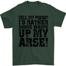 Sell My Piano? Funny Pianist Player Music Mens T-Shirt Cotton Gildan Forest Green