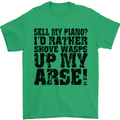 Sell My Piano? Funny Pianist Player Music Mens T-Shirt Cotton Gildan Irish Green