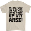 Sell My Piano? Funny Pianist Player Music Mens T-Shirt Cotton Gildan Sand