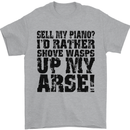 Sell My Piano? Funny Pianist Player Music Mens T-Shirt Cotton Gildan Sports Grey
