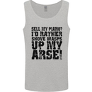 Sell My Piano? Funny Pianist Player Music Mens Vest Tank Top Sports Grey