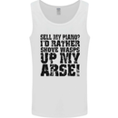 Sell My Piano? Funny Pianist Player Music Mens Vest Tank Top White