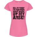 Sell My Piano? Funny Pianist Player Music Womens Petite Cut T-Shirt Azalea