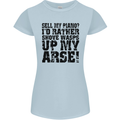Sell My Piano? Funny Pianist Player Music Womens Petite Cut T-Shirt Light Blue