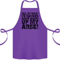 Sell My Rifle? Soldier Farmer Farming Range Cotton Apron 100% Organic Purple