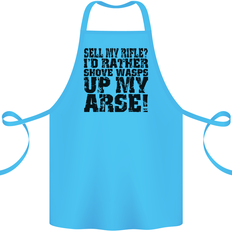 Sell My Rifle? Soldier Farmer Farming Range Cotton Apron 100% Organic Turquoise
