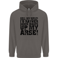 Sell My Rifle? Soldier Farmer Farming Range Mens 80% Cotton Hoodie Charcoal