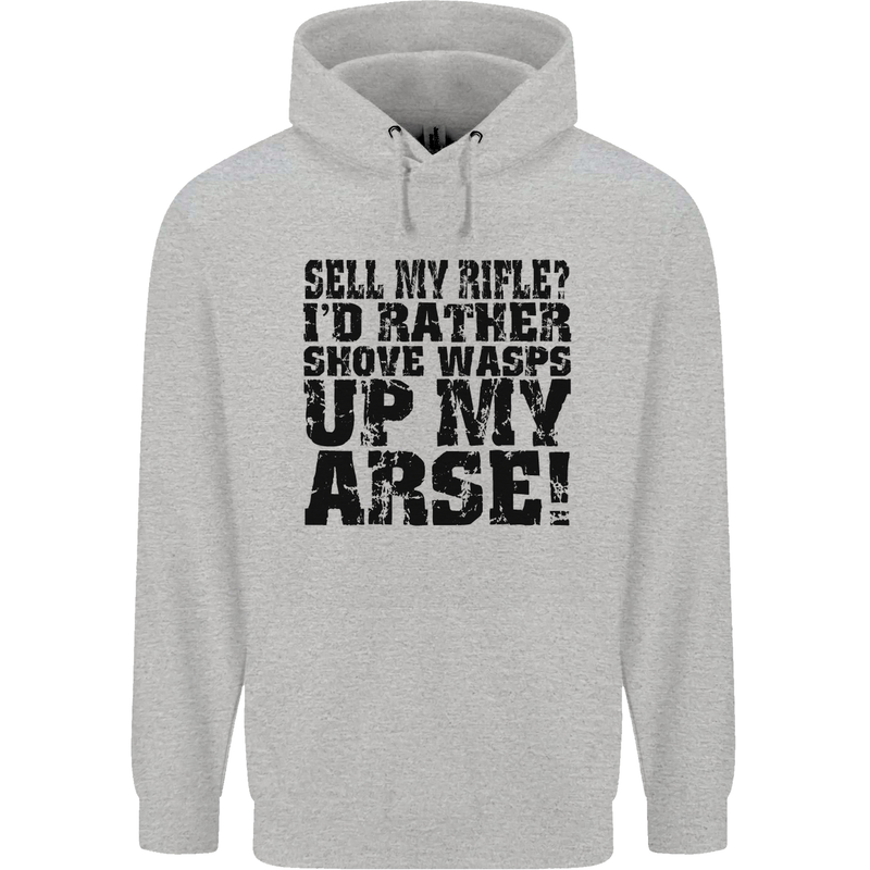 Sell My Rifle? Soldier Farmer Farming Range Mens 80% Cotton Hoodie Sports Grey