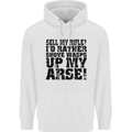 Sell My Rifle? Soldier Farmer Farming Range Mens 80% Cotton Hoodie White