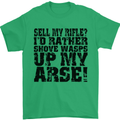 Sell My Rifle? Soldier Farmer Farming Range Mens T-Shirt Cotton Gildan Irish Green