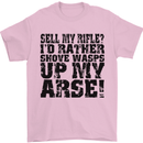 Sell My Rifle? Soldier Farmer Farming Range Mens T-Shirt Cotton Gildan Light Pink