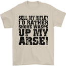 Sell My Rifle? Soldier Farmer Farming Range Mens T-Shirt Cotton Gildan Sand