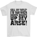 Sell My Rifle? Soldier Farmer Farming Range Mens T-Shirt Cotton Gildan White