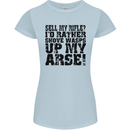 Sell My Rifle? Soldier Farmer Farming Range Womens Petite Cut T-Shirt Light Blue