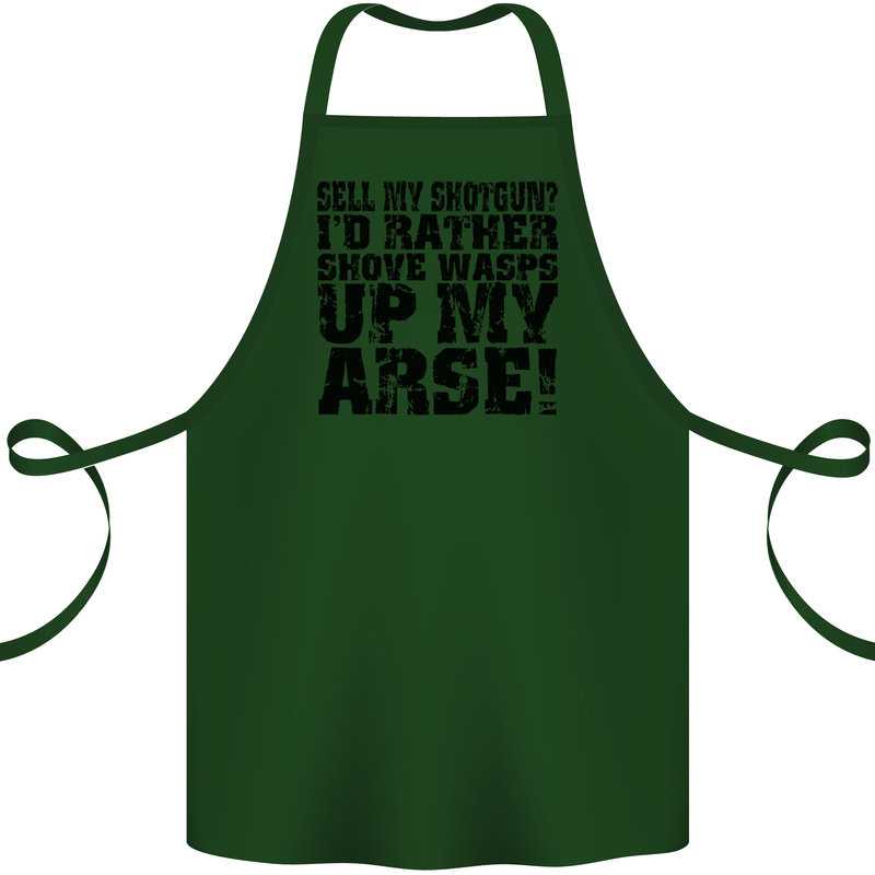 Sell My Shotgun? Farmer Farming Tractor Cotton Apron 100% Organic Forest Green