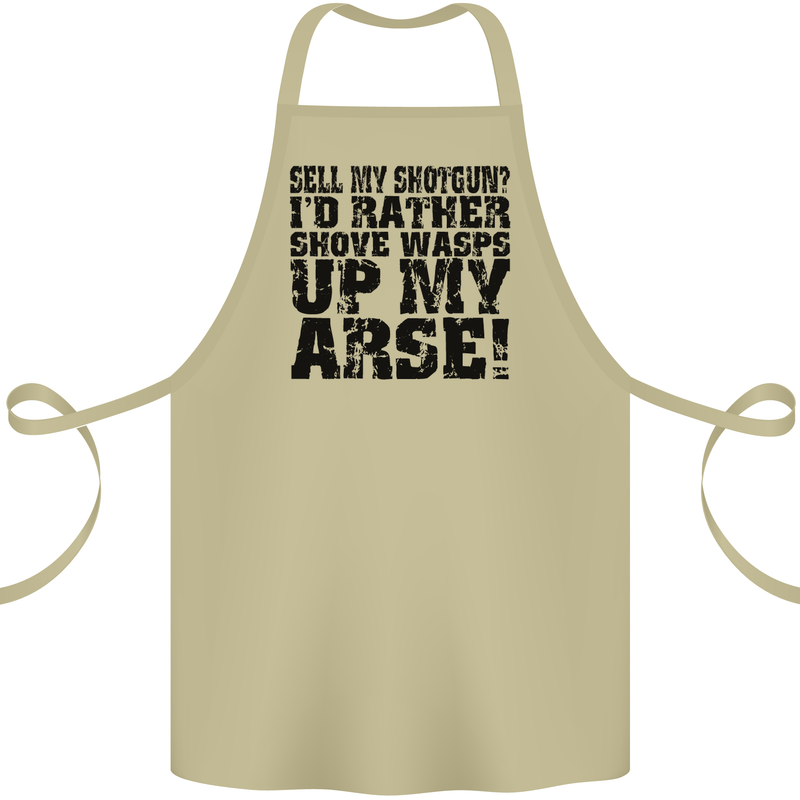 Sell My Shotgun? Farmer Farming Tractor Cotton Apron 100% Organic Khaki