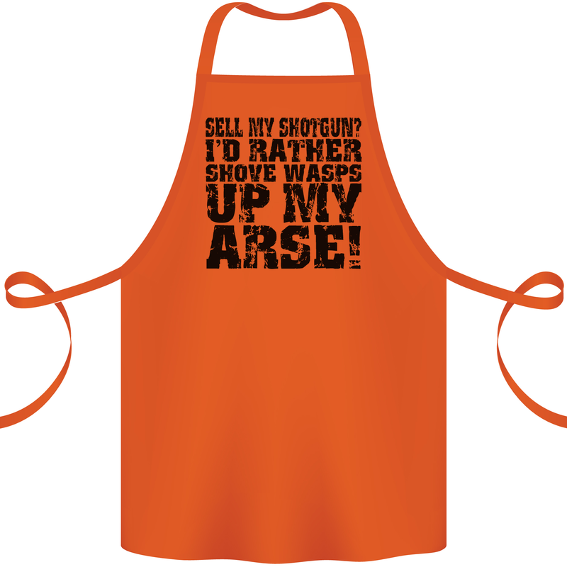 Sell My Shotgun? Farmer Farming Tractor Cotton Apron 100% Organic Orange