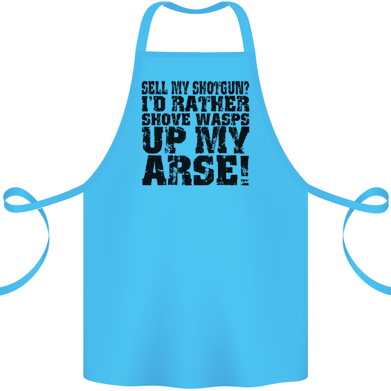 Sell My Shotgun? Farmer Farming Tractor Cotton Apron 100% Organic Turquoise