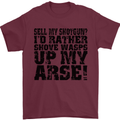 Sell My Shotgun? Farmer Farming Tractor Mens T-Shirt Cotton Gildan Maroon