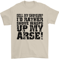 Sell My Shotgun? Farmer Farming Tractor Mens T-Shirt Cotton Gildan Sand