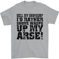 Sell My Shotgun? Farmer Farming Tractor Mens T-Shirt Cotton Gildan Sports Grey