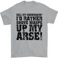 Sell My Snowboard? Funny Snowboarding Mens T-Shirt Cotton Gildan Sports Grey
