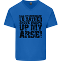 Sell My Snowboard? Funny Snowboarding Mens V-Neck Cotton T-Shirt Royal Blue