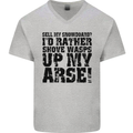 Sell My Snowboard? Funny Snowboarding Mens V-Neck Cotton T-Shirt Sports Grey