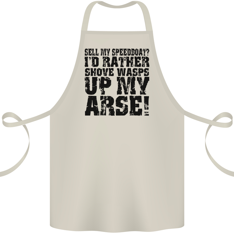 Sell My Speedboat? Boat Sailor Funny Cotton Apron 100% Organic Natural