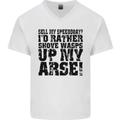 Sell My Speedboat? Boat Sailor Funny Mens V-Neck Cotton T-Shirt White