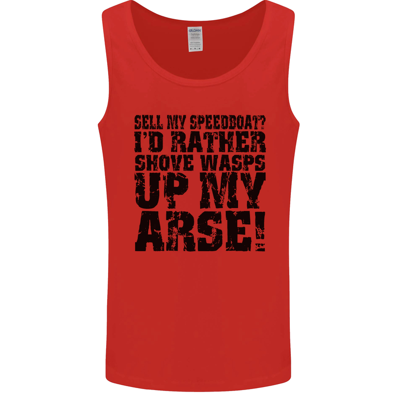 Sell My Speedboat? Boat Sailor Funny Mens Vest Tank Top Red