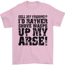 Sell My Trumpet? Funny Music Brass Mens T-Shirt Cotton Gildan Light Pink