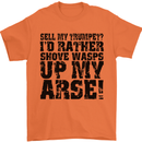 Sell My Trumpet? Funny Music Brass Mens T-Shirt Cotton Gildan Orange