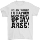 Sell My Trumpet? Funny Music Brass Mens T-Shirt Cotton Gildan White