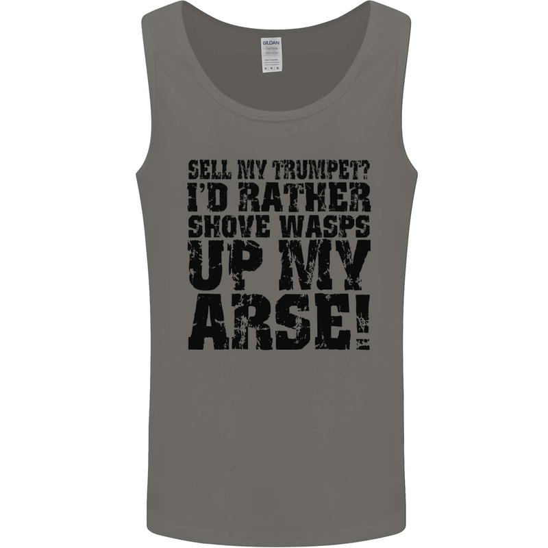 Sell My Trumpet? Funny Music Brass Mens Vest Tank Top Charcoal