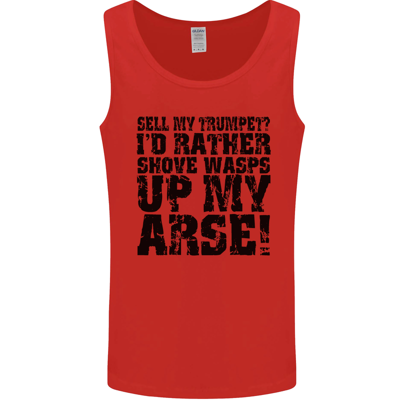 Sell My Trumpet? Funny Music Brass Mens Vest Tank Top Red