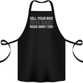 Sell Your Bike Cycling Biker Motorbike Wife Cotton Apron 100% Organic Black