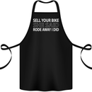 Sell Your Bike Cycling Biker Motorbike Wife Cotton Apron 100% Organic Black